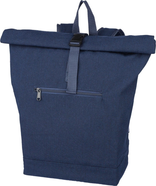 Gerecyclede polycotton (330 gsm) roll-top rugzak Thaddeus